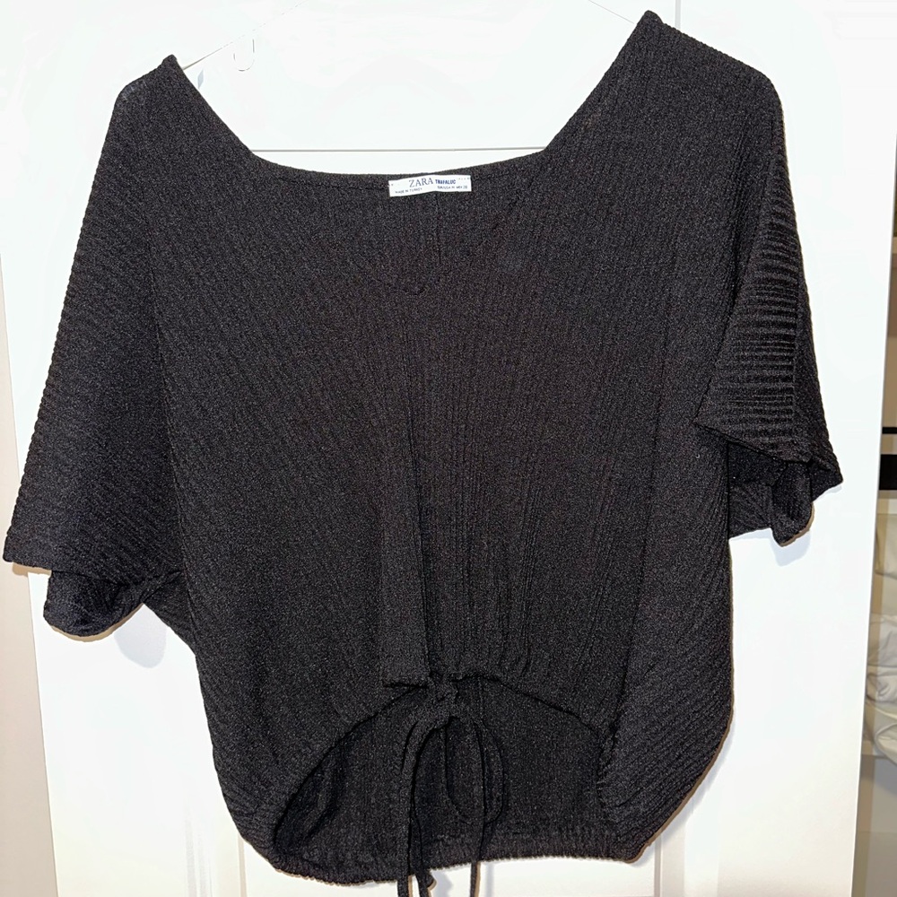 Zara Black Knit Women's Blouse